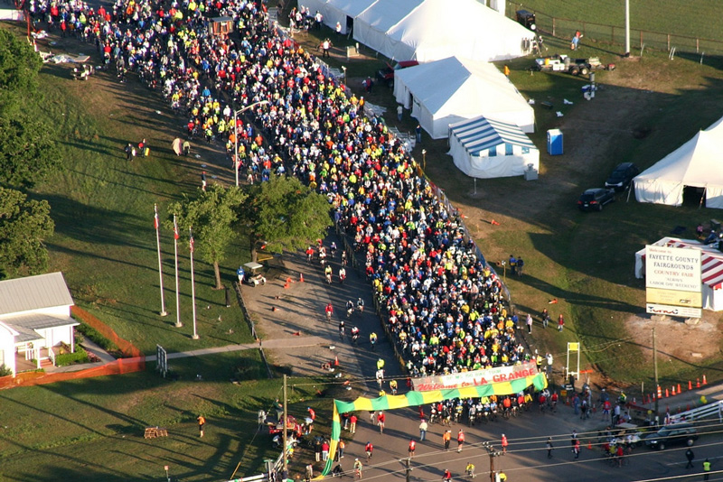 The start of the Texas MS 150 in LaGrange